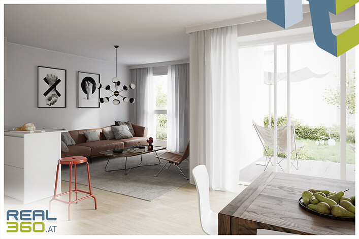 Visualisierung | EG-Wohnung mit Terrassen- u. Gartenzugang